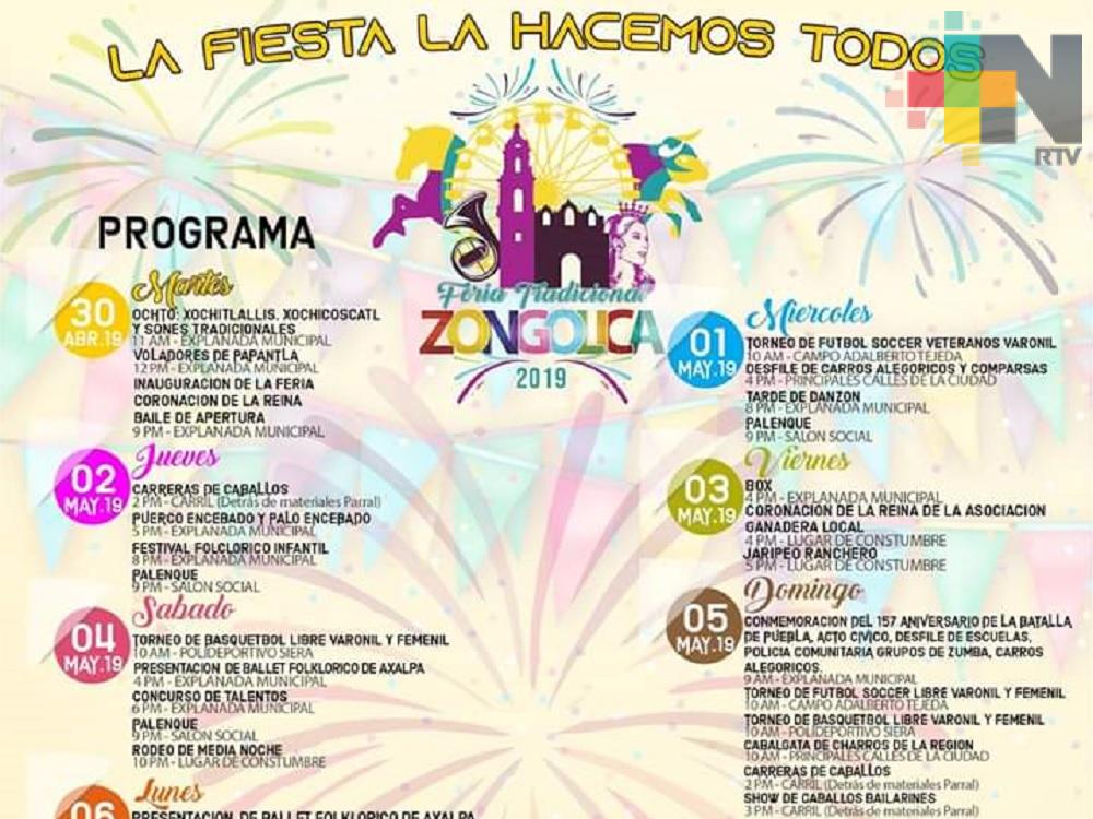 Próximo 30 de abril inicia la Feria Tradicional Zongolica 2019