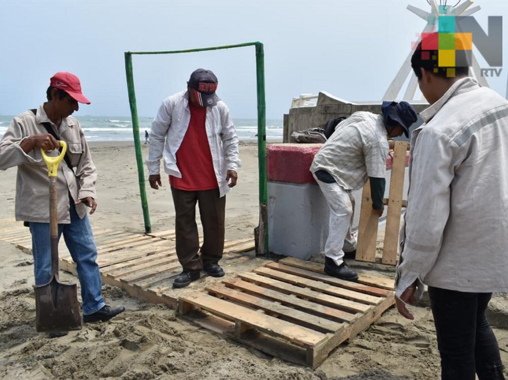En playa de Coatzacoalcos roban accesos para personas con discapacidad