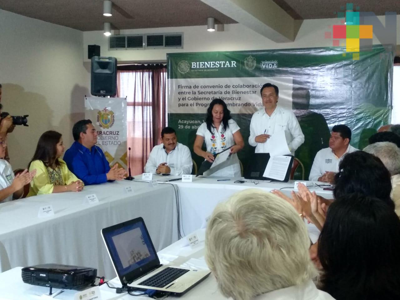 Firman Veracruz y Bienestar convenio que generará más de 60 mil empleos