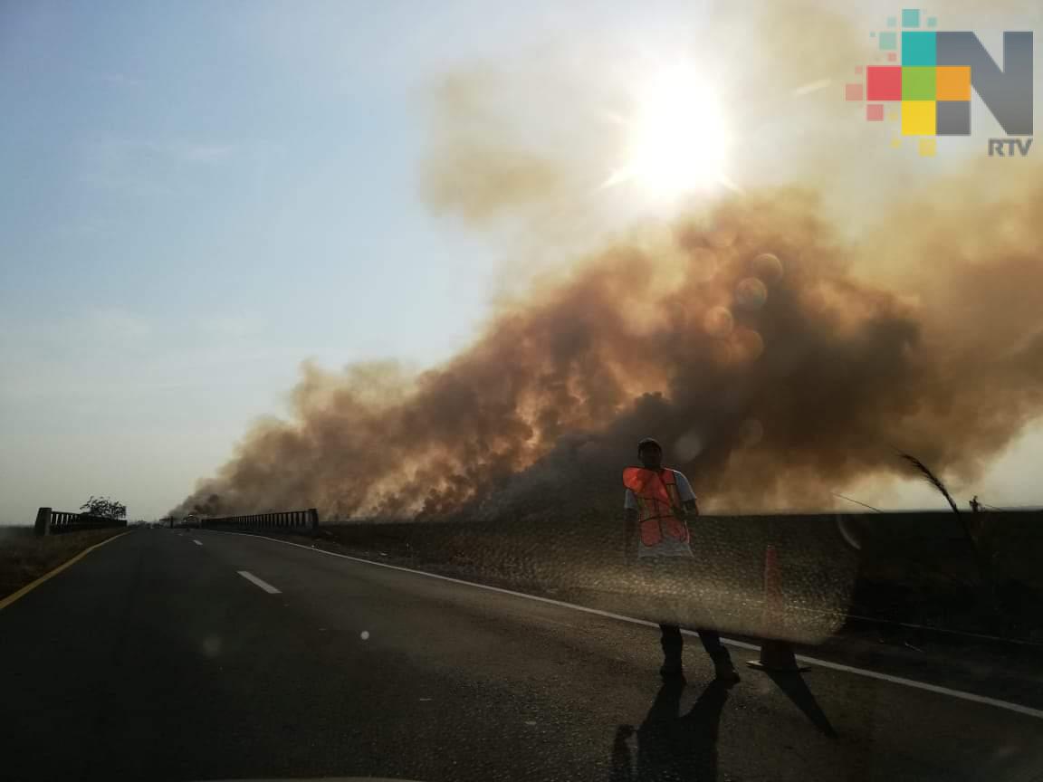 Otro incendio en pastizal de la zona sur