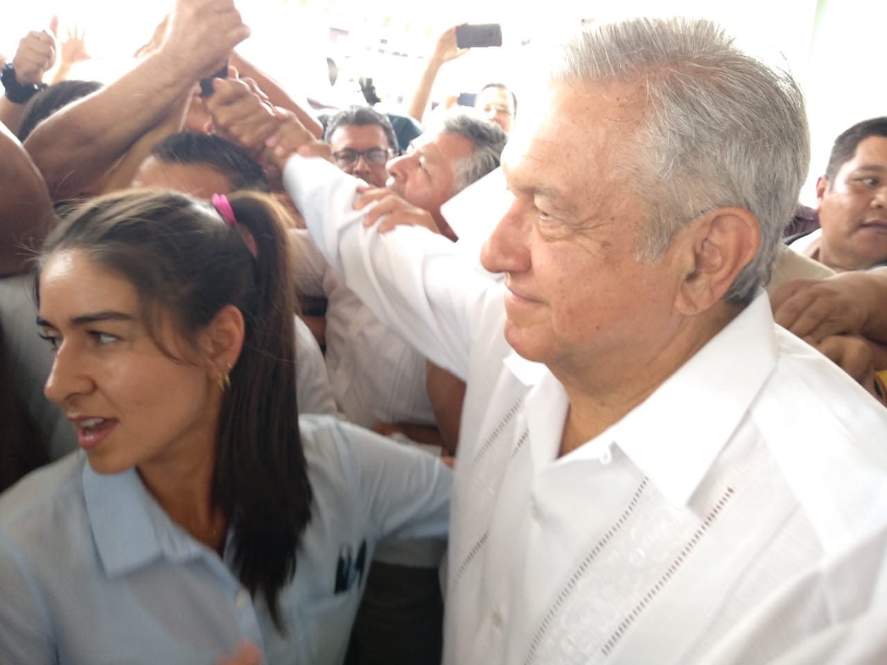 Llegó López Obrador a Minatitlán
