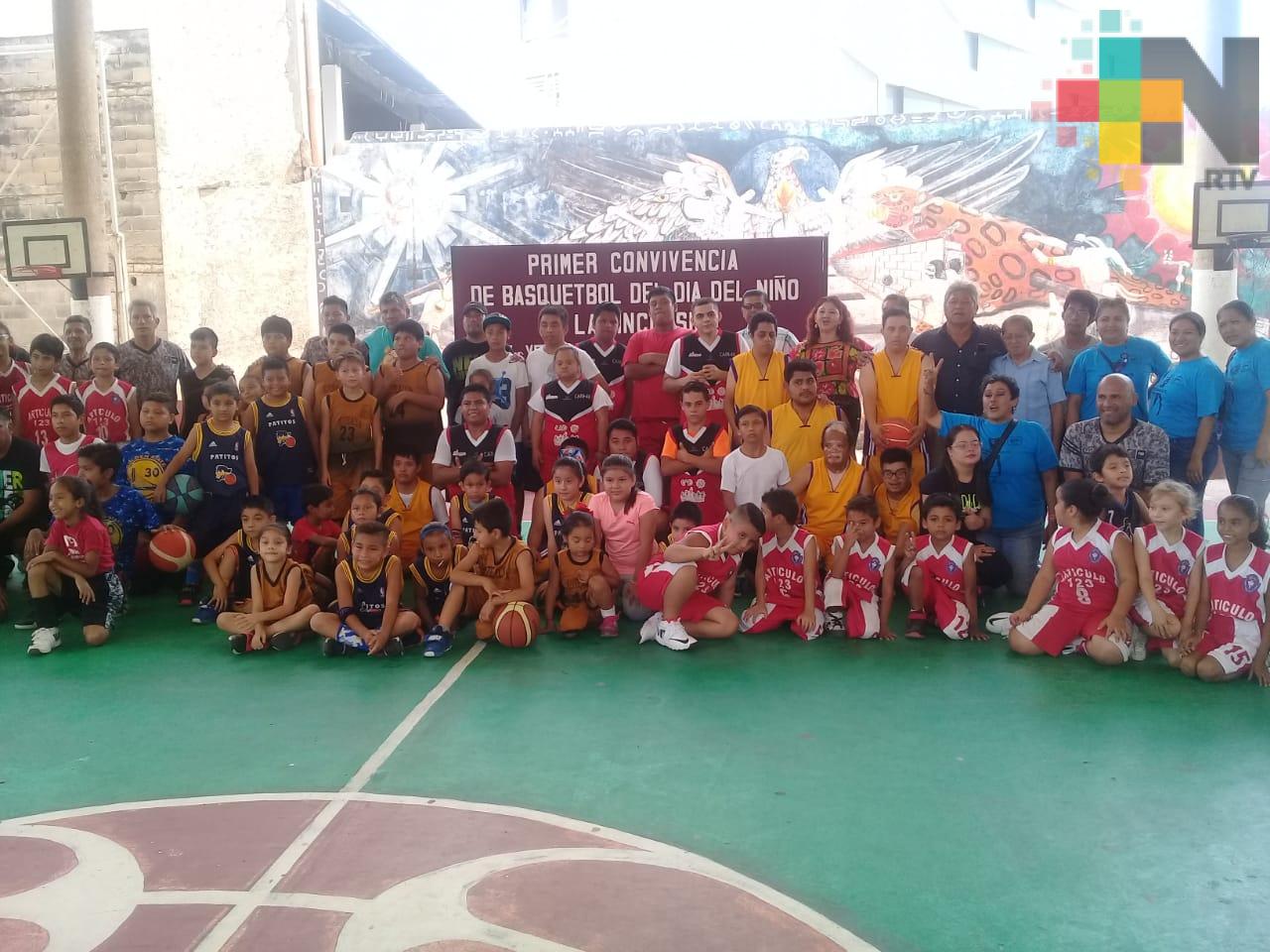 Convivencia basquetbolera en Día del Niño