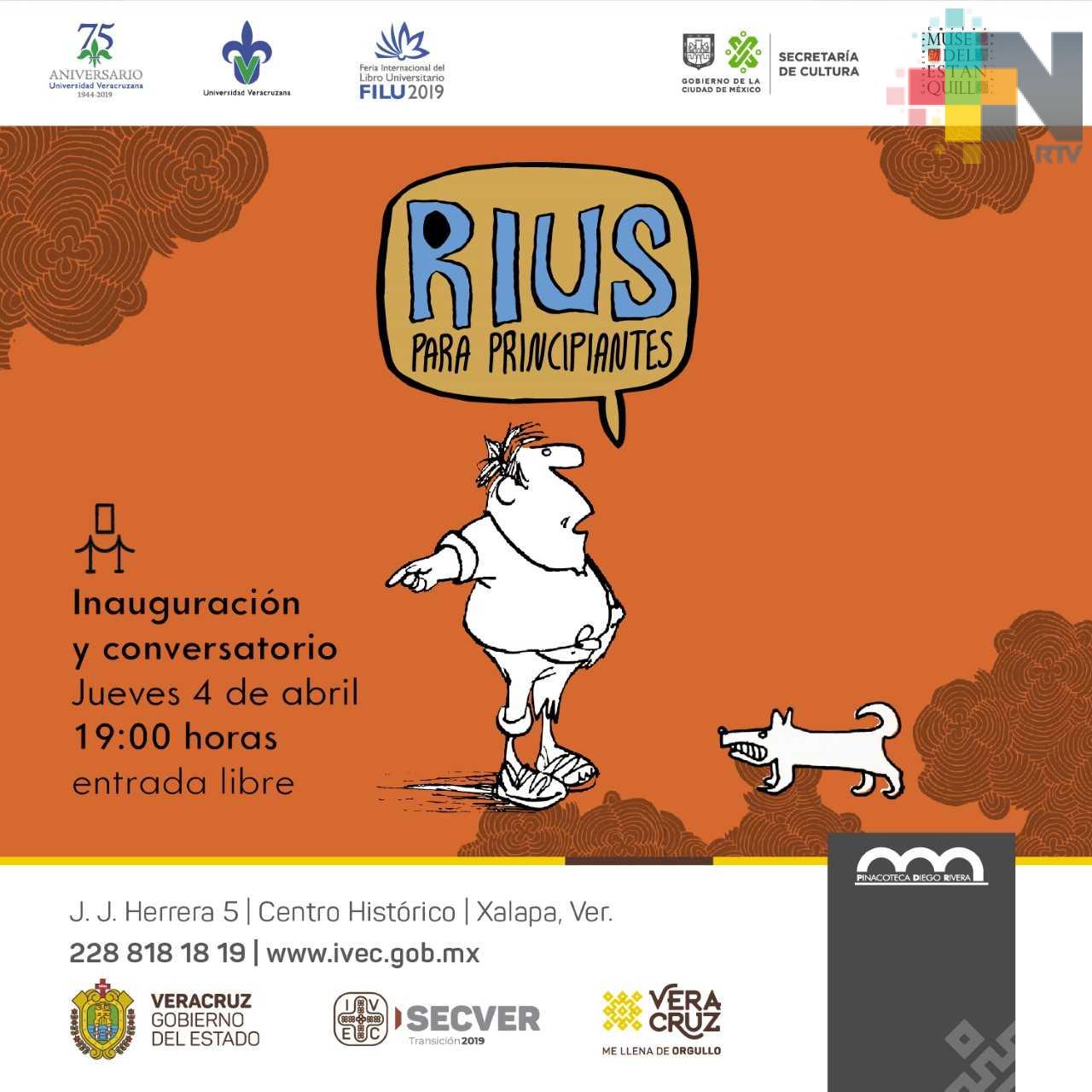 Se inaugura Rius para principiantes en la Pinacoteca Diego Rivera