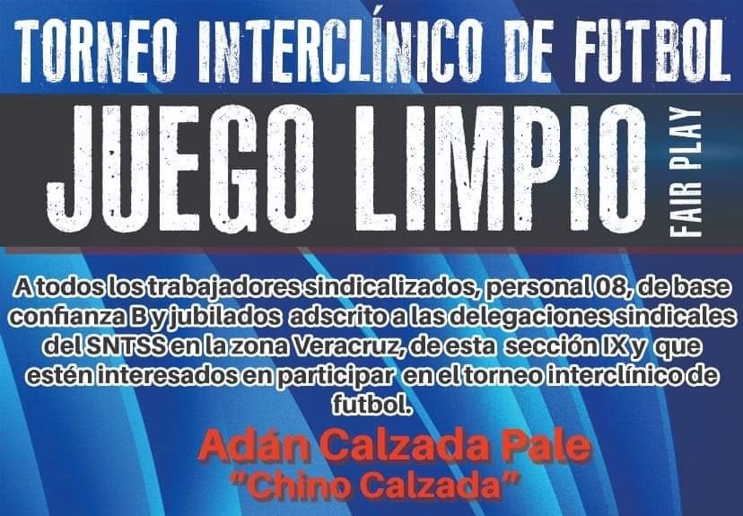 Convocan a Torneo Interclínico de Futbol para trabajadores del IMSS