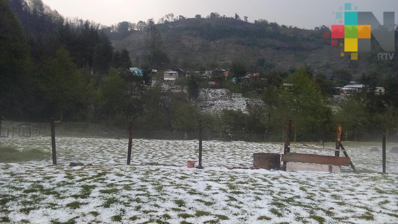 Fuerte granizada en la región de Xico