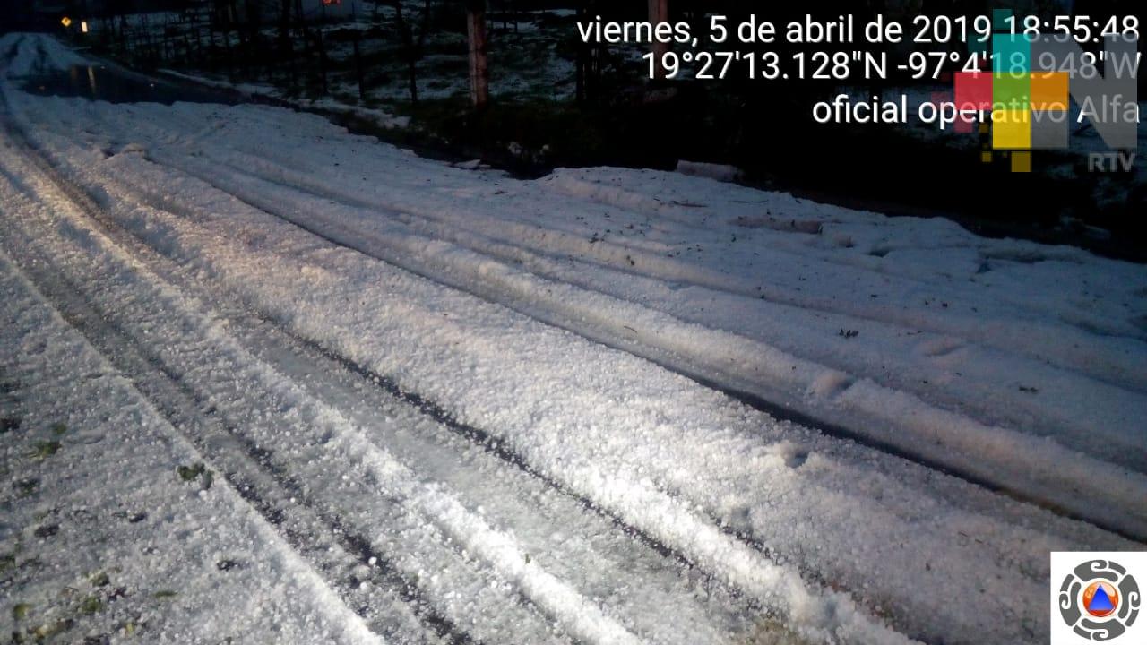 De marzo a junio, temporada de granizo en Veracruz; frente frío 40 podría traer esta precipitación