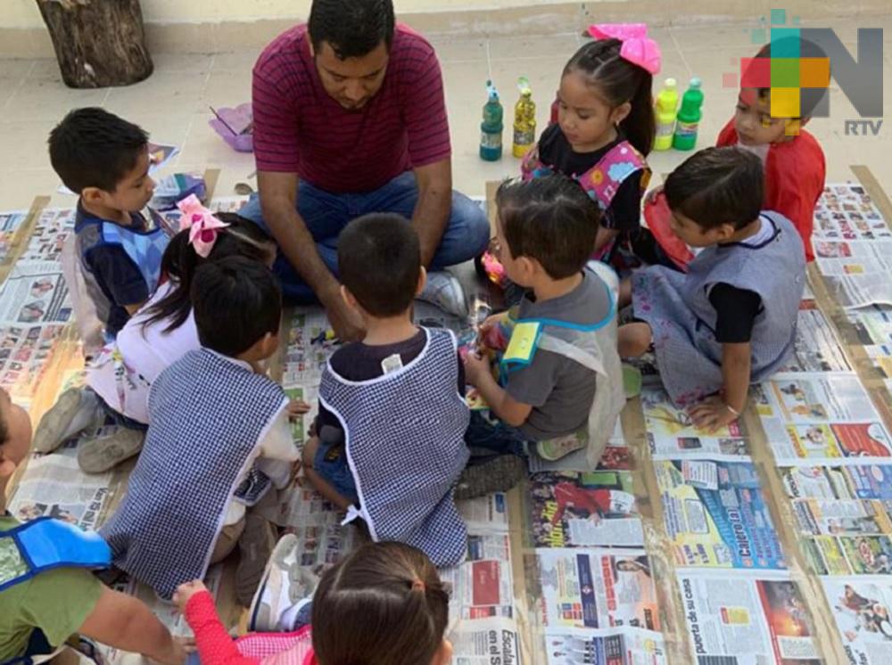 Subastarán pinturas de niños de preescolar para reunir fondos en Tantoyuca