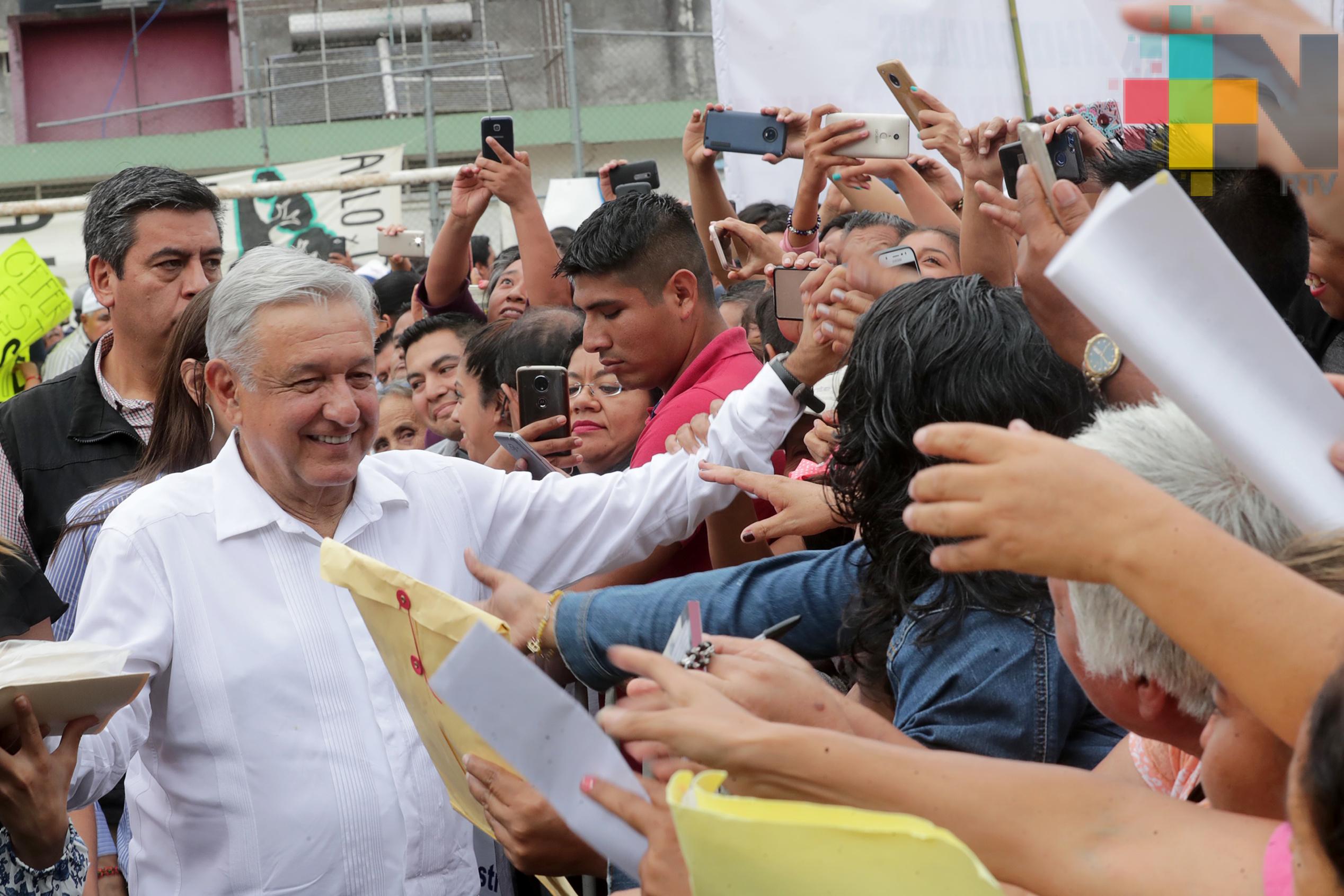 Incrementa aprobación de AMLO en Veracruz