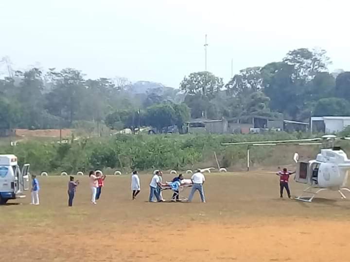 Helicópteros del gobierno brindaron importante apoyo a niños intoxicados