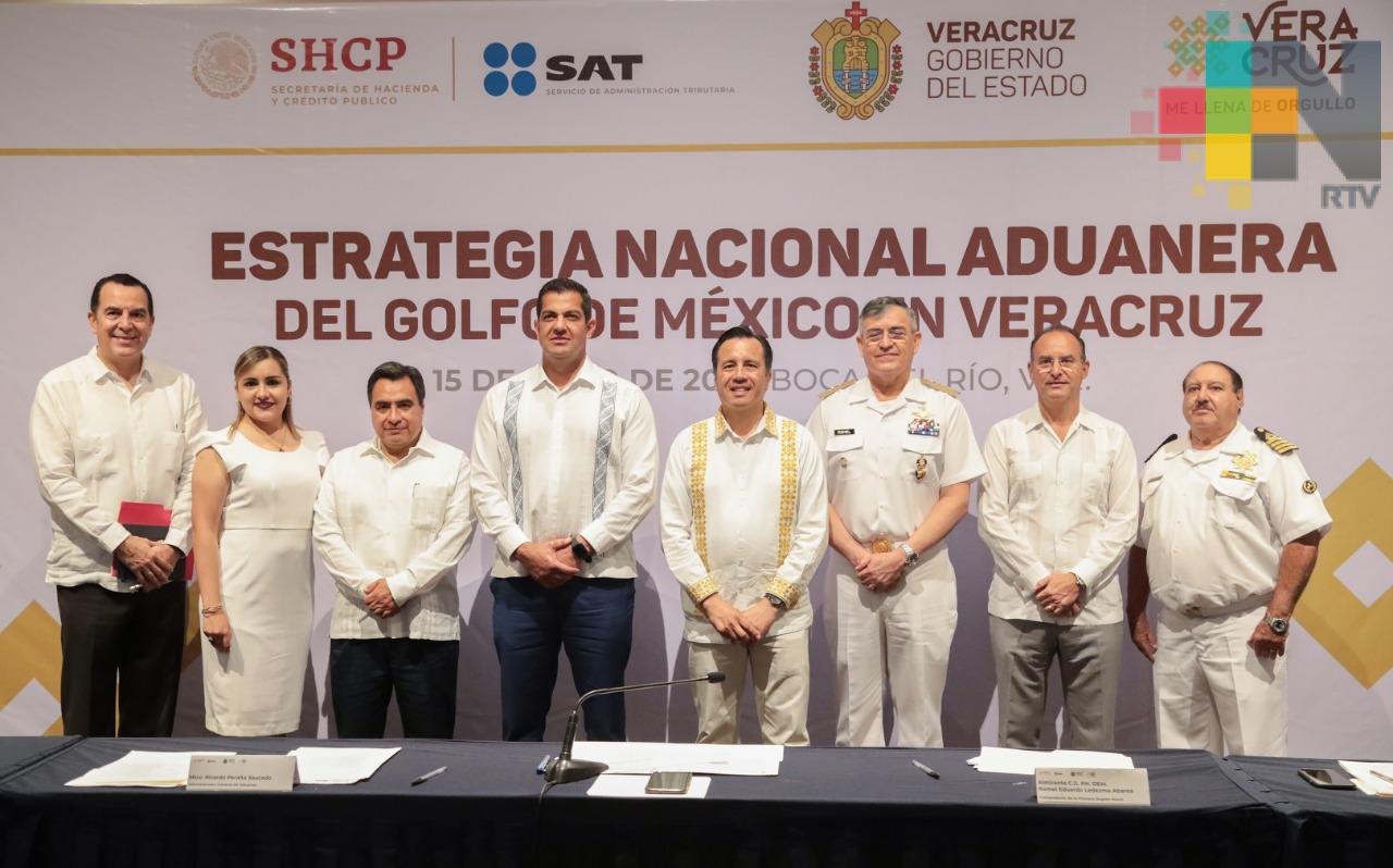 Impulsa Gobernador Estrategia Nacional Aduanera del Golfo de México