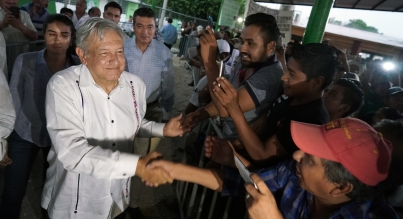 López Obrador visita ejido de Tabasco y encabeza asamblea Sembrando Vida