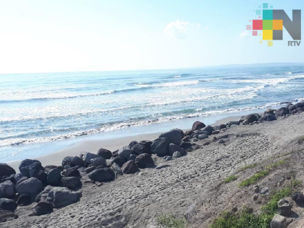 Se registra marea alta en playas de Boca del Río, se mantiene vigilancia