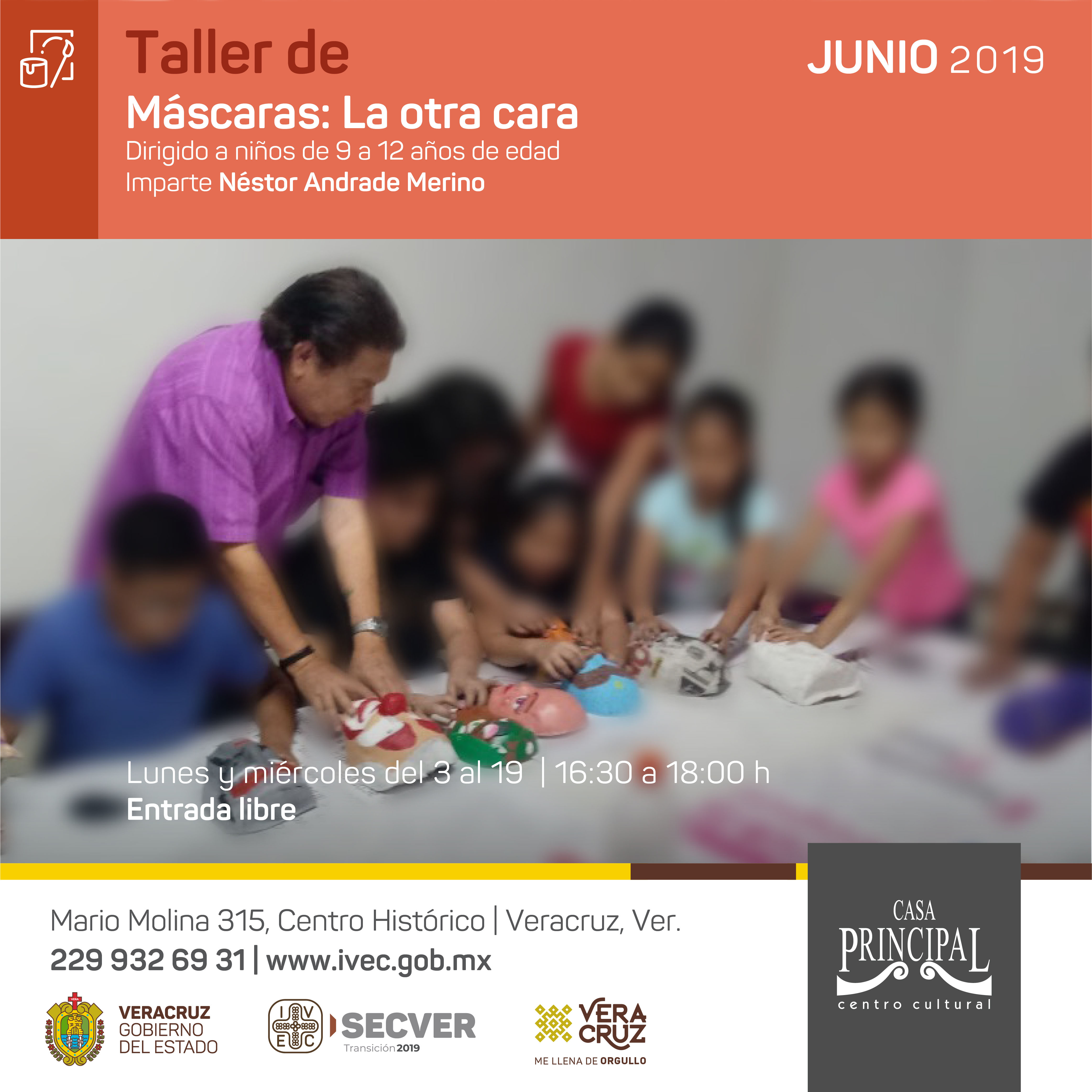 Imparte Casa Principal taller “Máscaras: la otra cara”