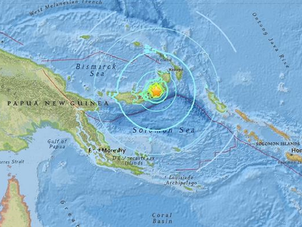Terremoto de 7.5 grados golpea Papúa Nueva Guinea
