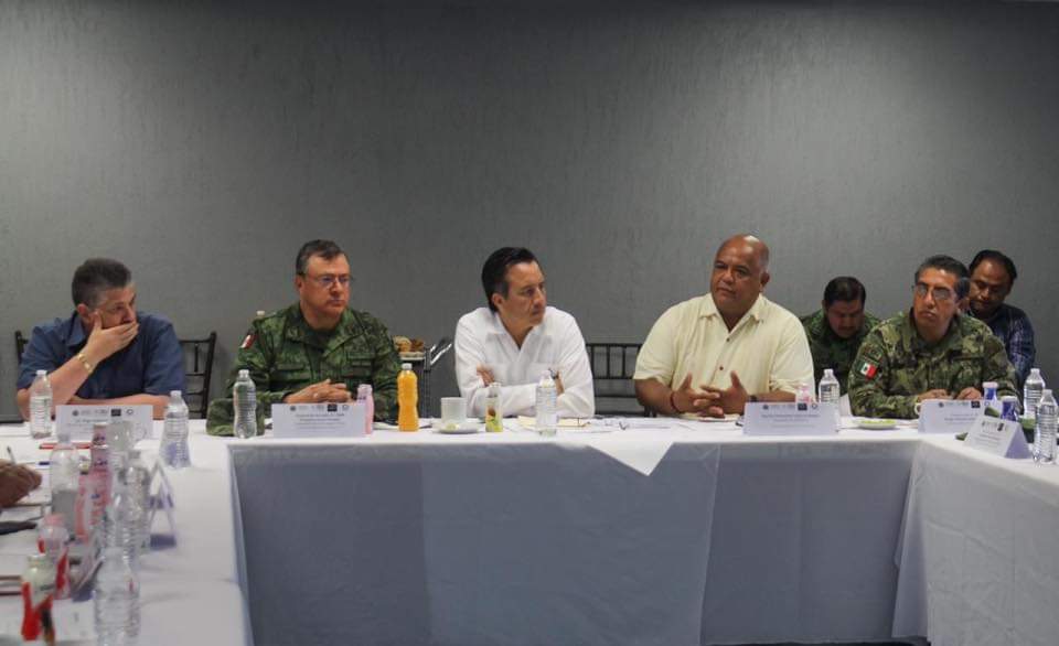 Encabezó el gobernador Cuitláhuac García reunión de seguridad en Las Choapas