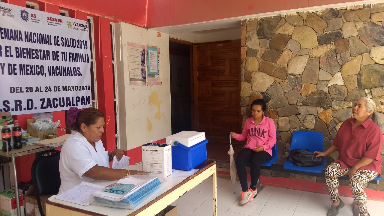 Llevan a cabo la Segunda Semana de Vacunación en Zacualpan
