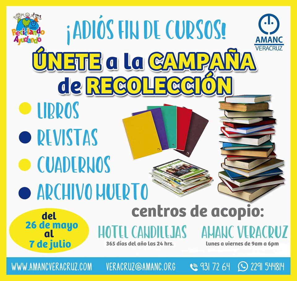 AMANC Veracruz inicia campaña de reciclaje «Fin de curso»