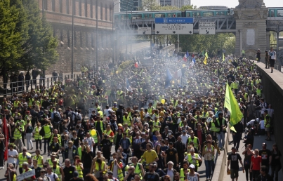 Continúa a la baja la movilización de “chalecos amarillos” en Francia