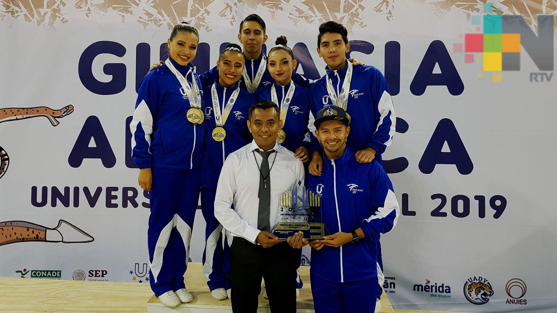Oro y plata para Halcones UV en la Gimnasia de la Universiada Nacional