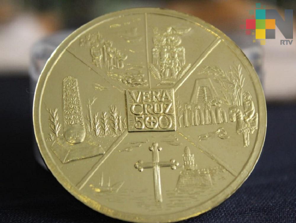 Medallas conmemorativas de los 500 Años de la fundación de la Villa Rica de la Vera Cruz