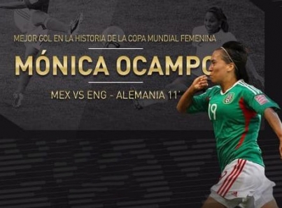 Mexicana Mónica Ocampo gana premio a Mejor Gol en todos los Mundiales