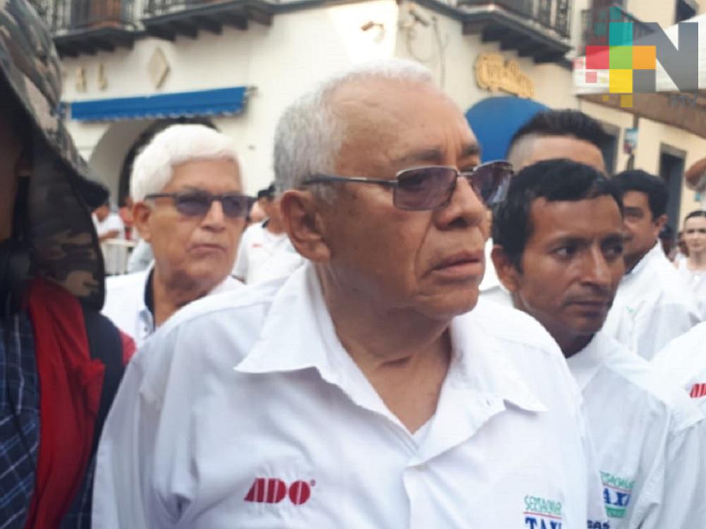 Taxistas de la Central Camionera de Veracruz exigen a la autoridades municipales mayor seguridad