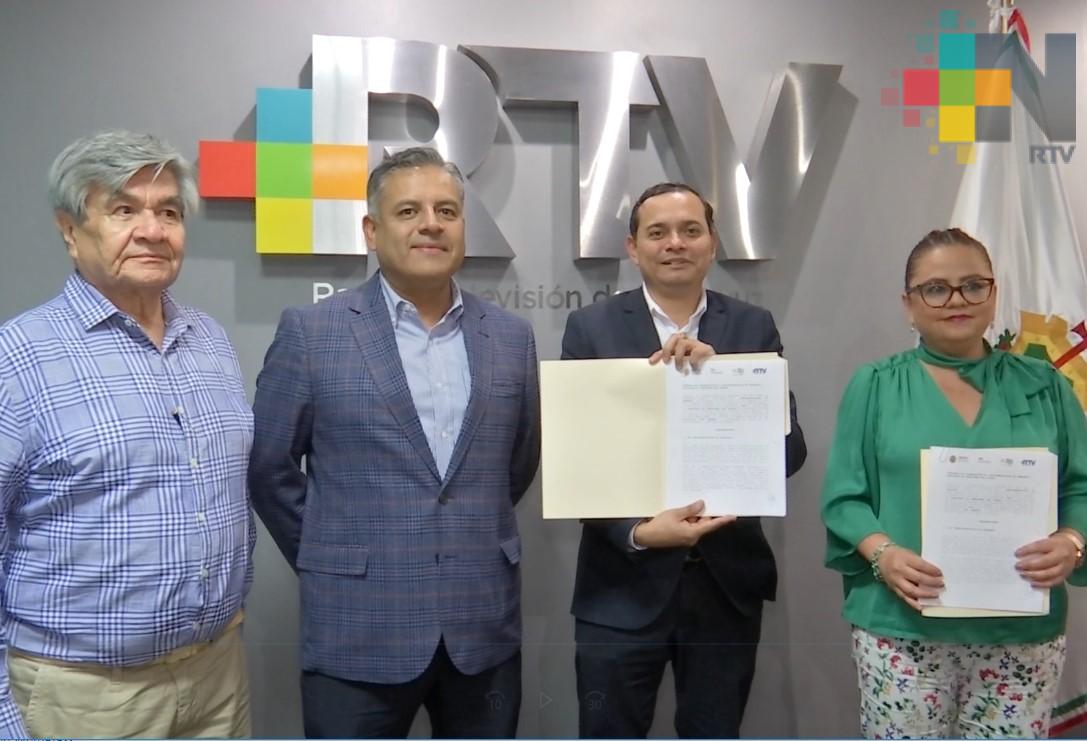 Signan convenio Radiotelevisión de Veracruz y el Instituto de Pensiones  del Estado