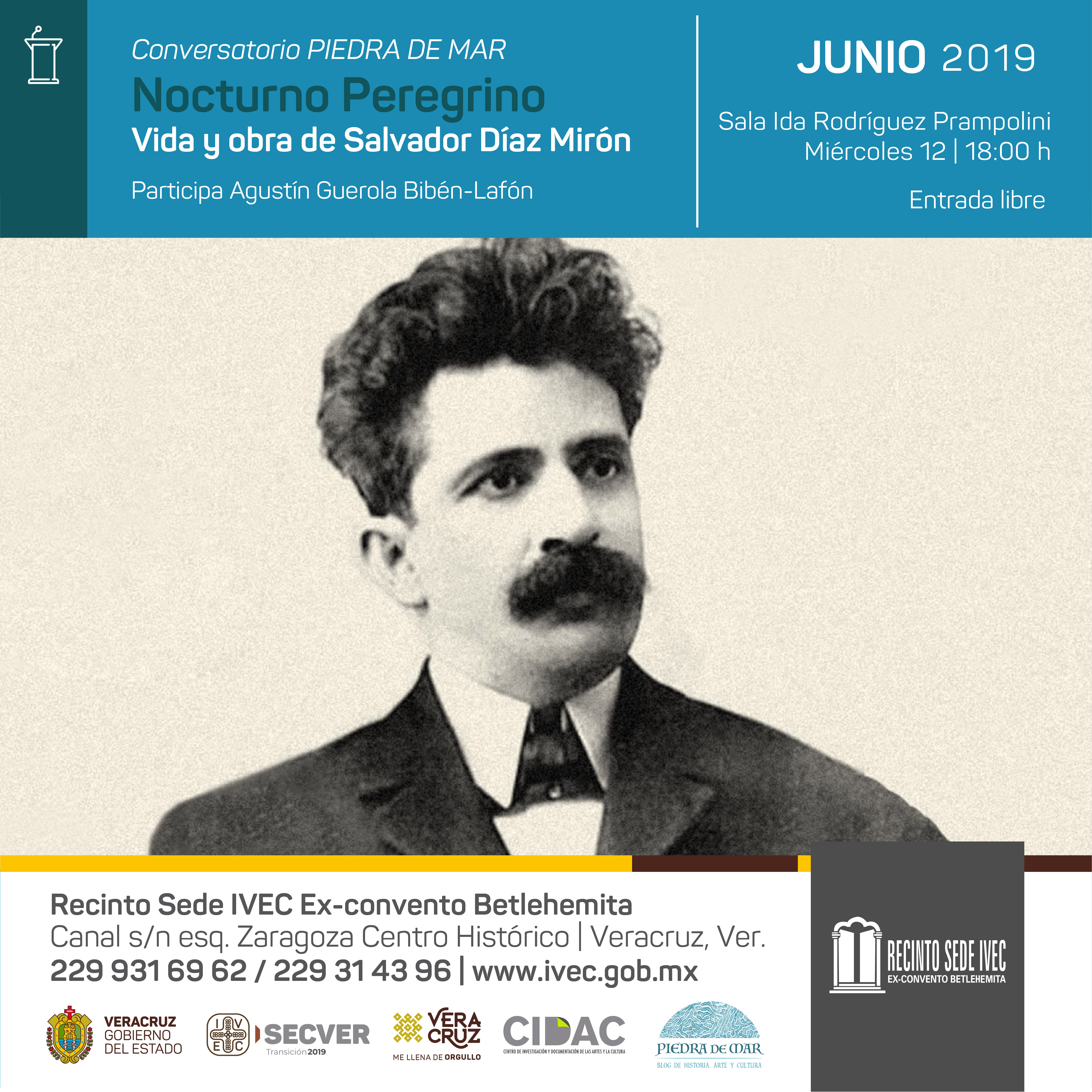 Presentan conversatorio sobre Salvador Díaz Mirón en recinto Sede IVEC