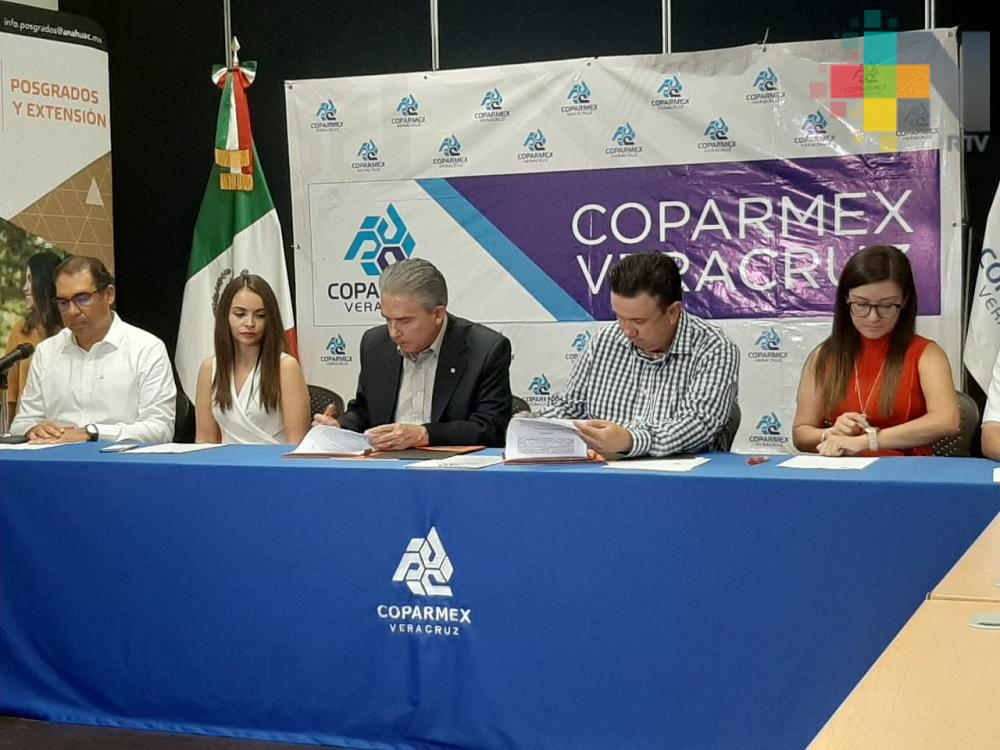 Coparmex Veracruz y Universidad Anáhuac firman convenio de colaboración