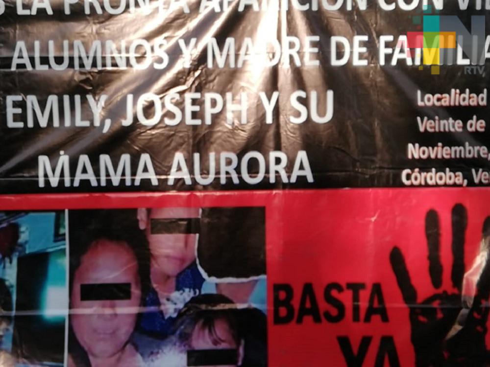 Cordobeses piden que aparezcan con vida madre y sus hijos secuestrados el pasado martes