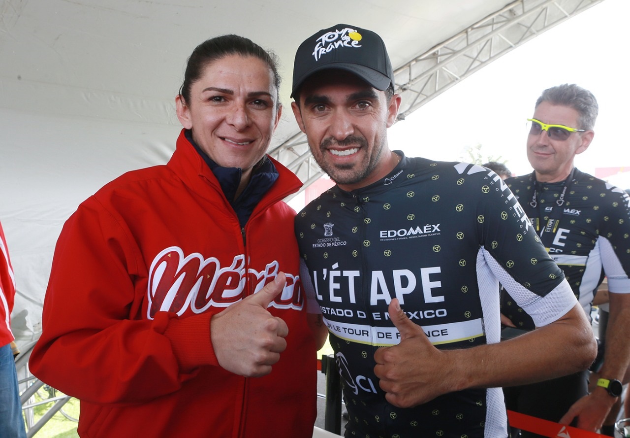 Presente Alberto Contador en la Etapa del Estado de México del Tour de Francia