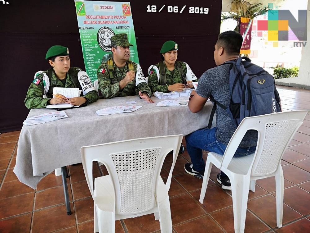 Guardia Nacional busca reclutar 358 jóvenes en zona sur de Veracruz