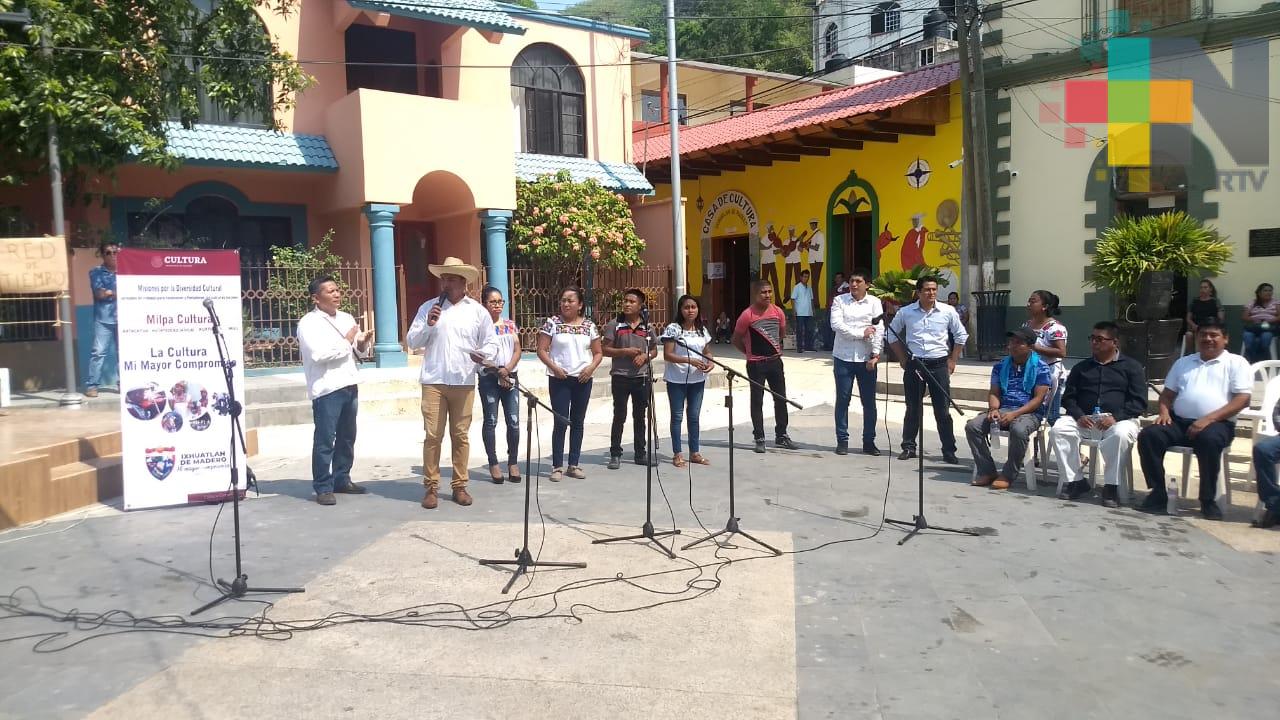Inicia el programa Misiones por la Diversidad Cultural, en Ixhuatlán de Madero