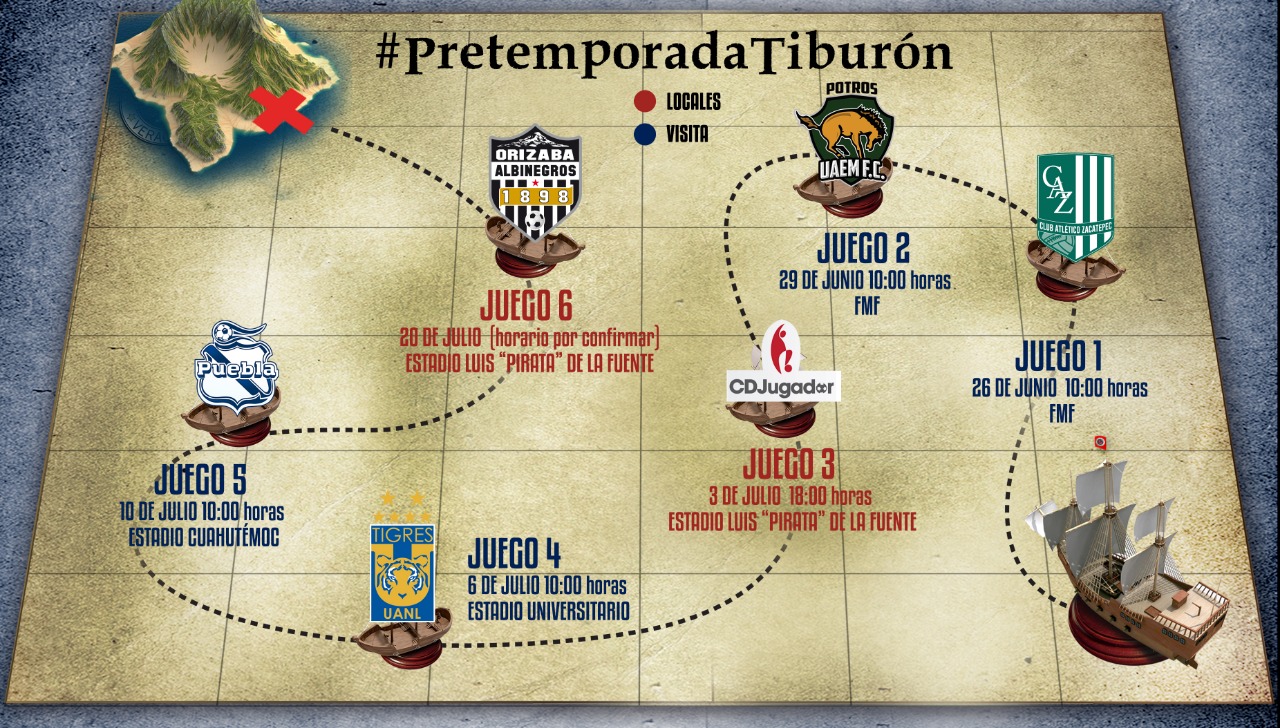 Tiburones enfrentará a Tigres en pretemporada