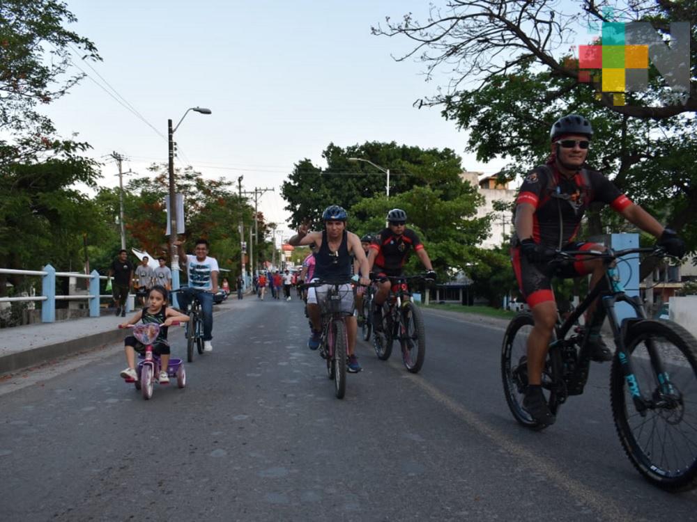 Se realiza rodada ciclista en Tantoyuca para fomentar una mejor salud entre los ciudadanos