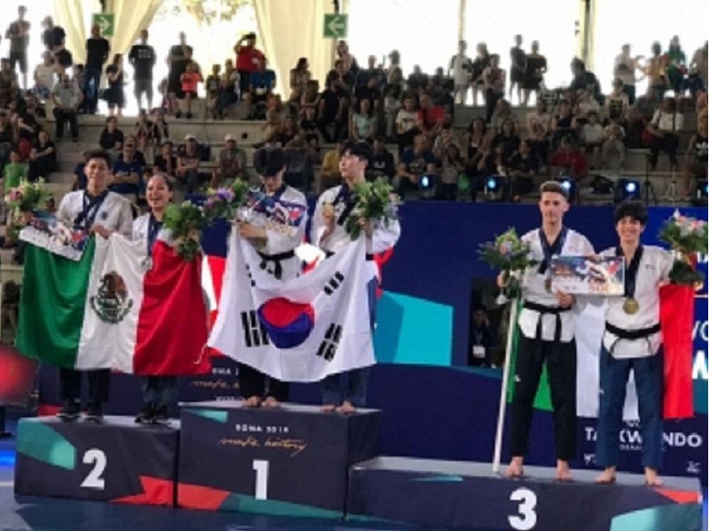 Taekwondoínes mexicanos se cuelgan plata en Grand Prix de Roma