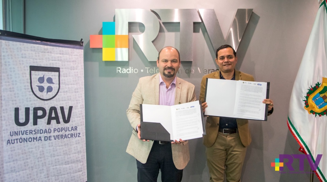 Signan alianza Radiotelevisión de Veracruz y Universidad Popular Autónoma de Veracruz
