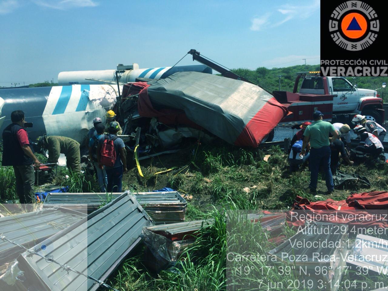 Accidente en la carretera Cardel-Veracruz; reportan dos personas fallecidas