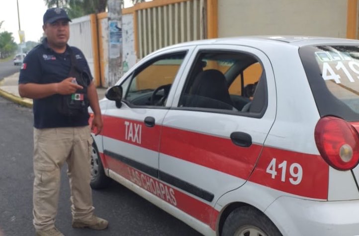 Supervisan transporte público en Las Choapas