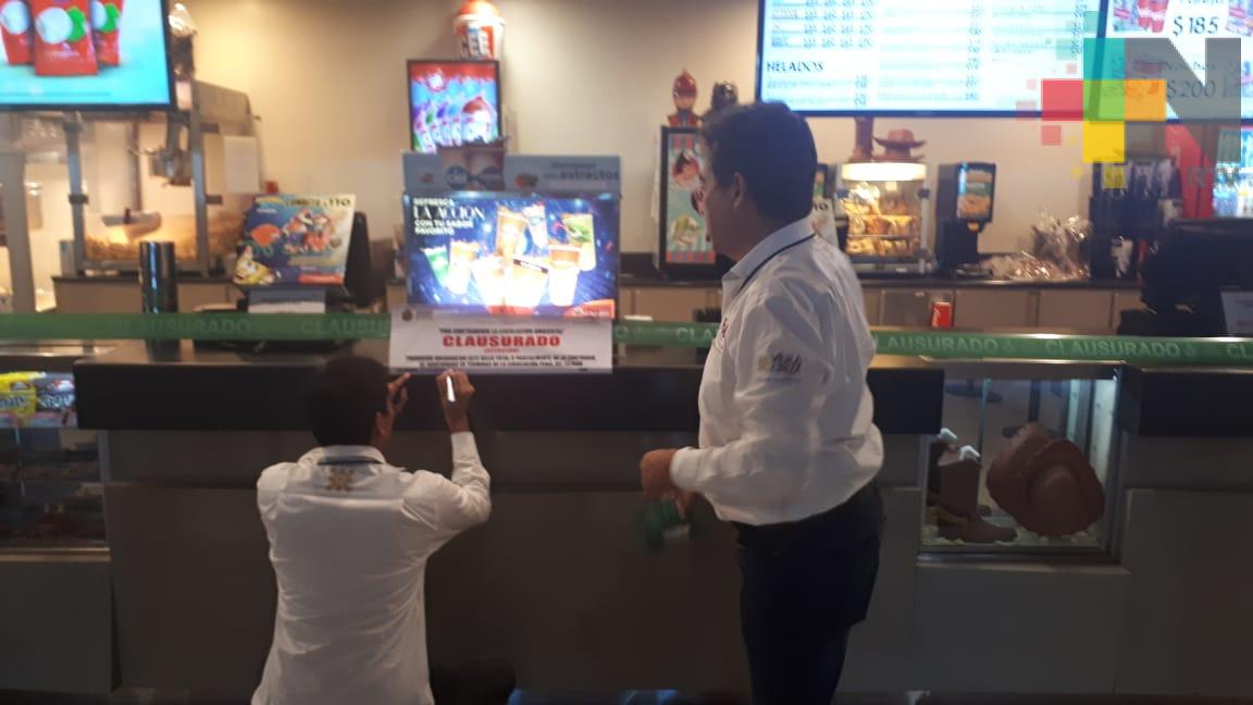 Clausura PMA dulcerías de cines por usar plástico