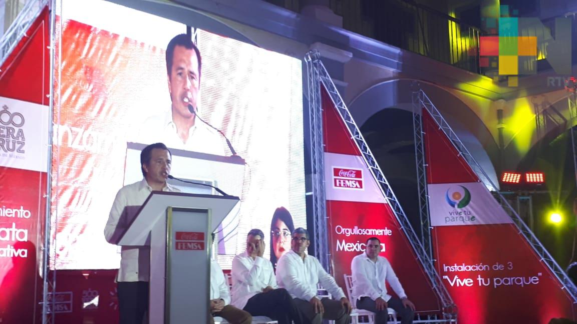 Se invertirán 500 mdp para el rescate de la ciudad de Veracruz, anuncia el gobernador Cuitláhuac García