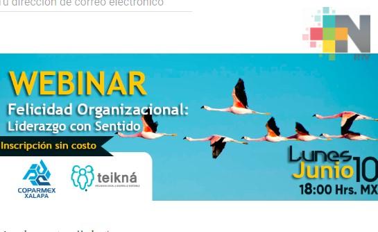 Coparmex Xalapa realiza conferencia virtual «Felicidad organizacional: liderazgo con sentido»