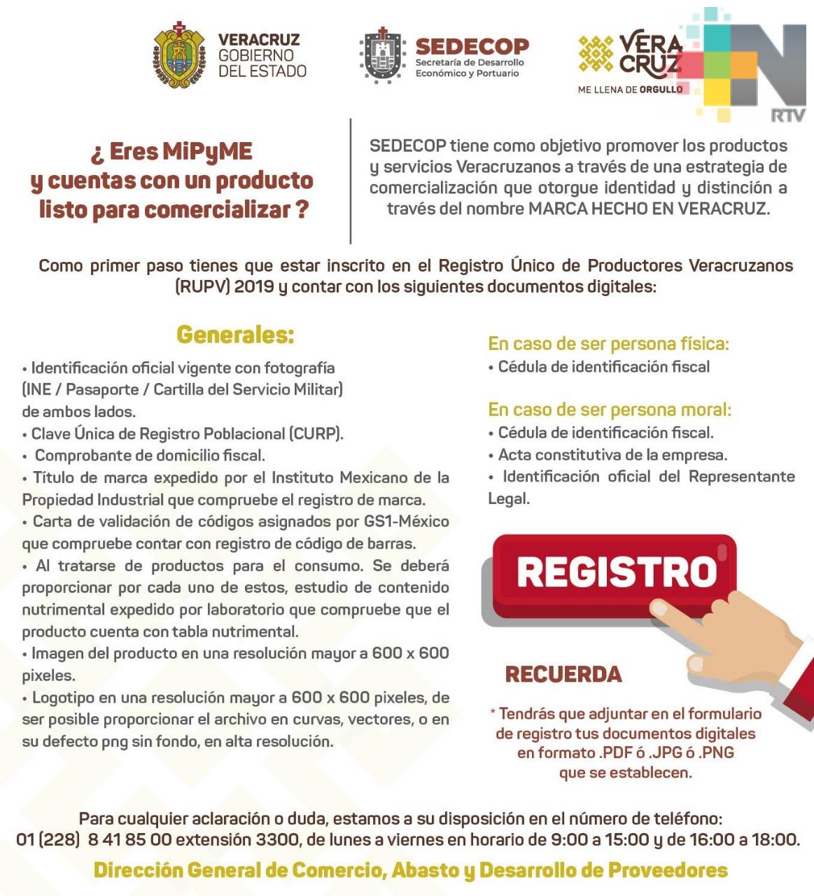 Invita SEDECOP a MIPYMES al programa Impulso al Comercio