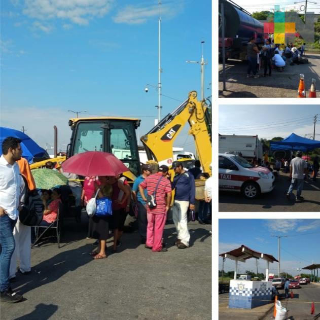 Manifestantes colapsaron Coatzacoalcos; horas después liberaron accesos