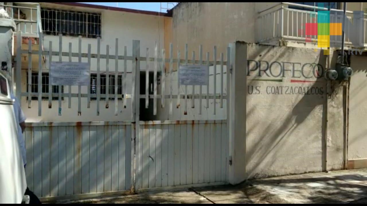 Cierran oficinas de Profeco Coatzacoalcos, como medida de austeridad