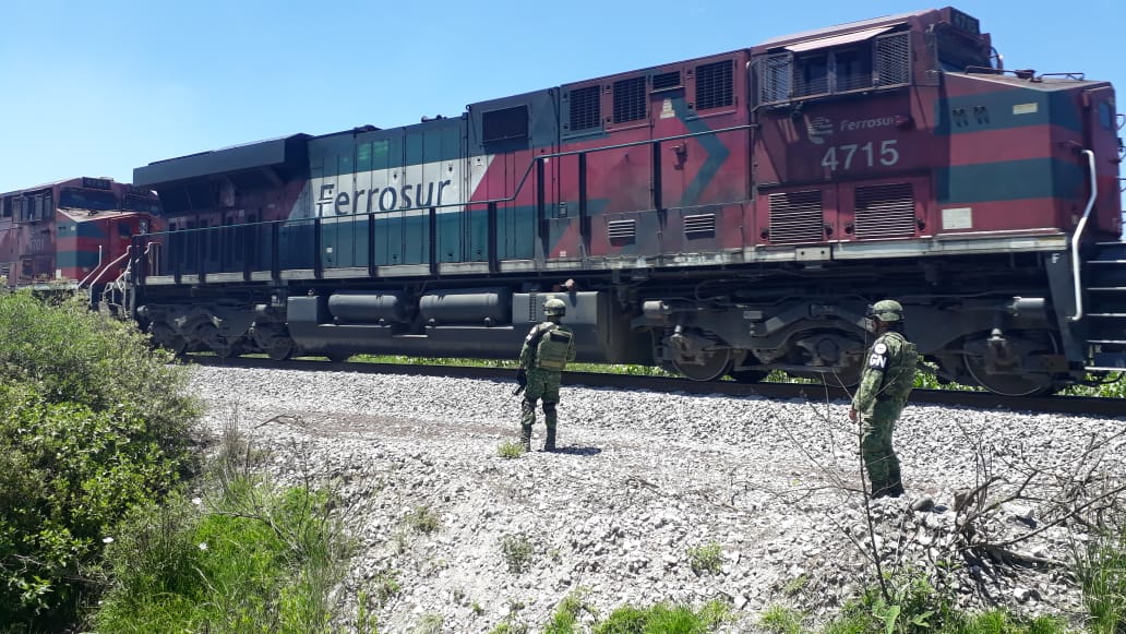 Frustra Guardia Nacional robo a tren con toneladas de cemento en Puebla