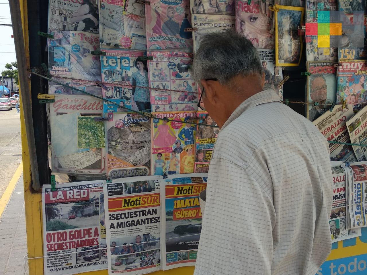 A la baja venta de periódicos y revistas en estanquillos