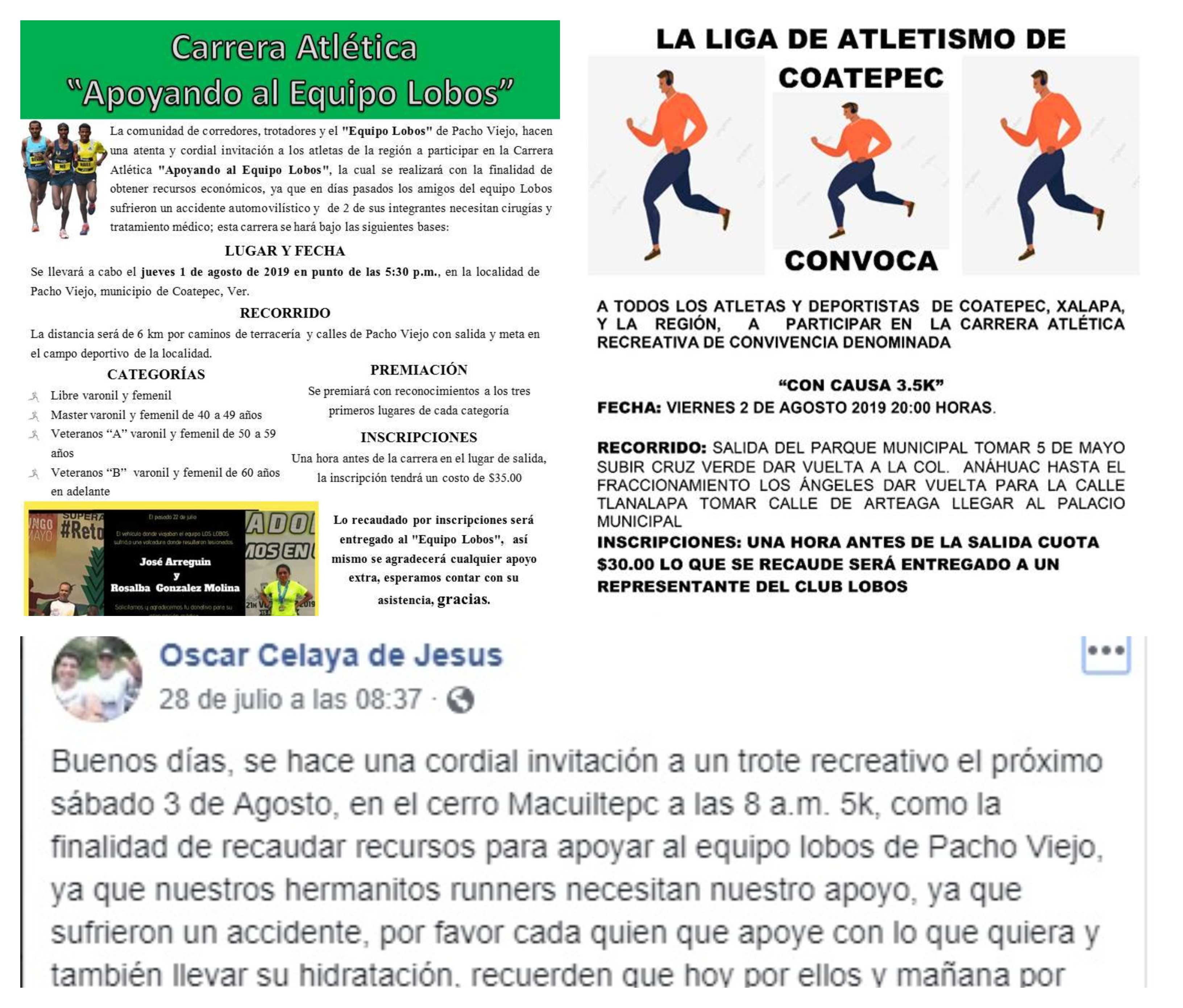 Correrán en apoyo al equipo Lobos de Pacho Viejo