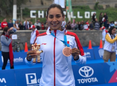 Triatleta mexicana Cecilia Pérez gana medalla de bronce en Lima 2019
