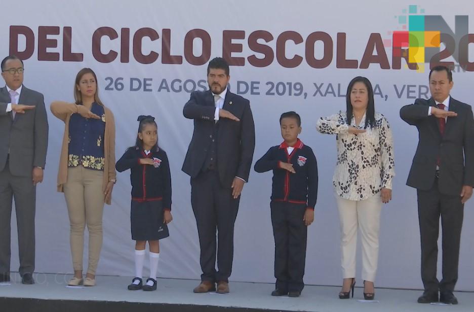 Encabezó secretario de Educación, inicio del ciclo escolar 2019-2020 de educación básica, en Xalapa